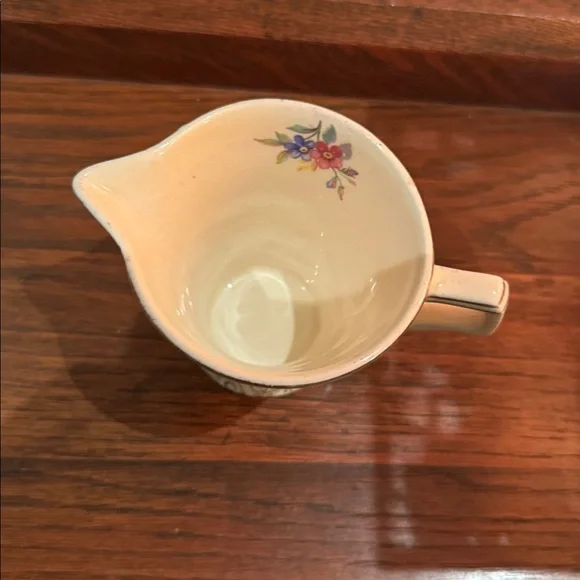 Antique H&K Tunstall Made in England Creamer Elegant Floral Gold Purple art deco - Picture 3 of 5